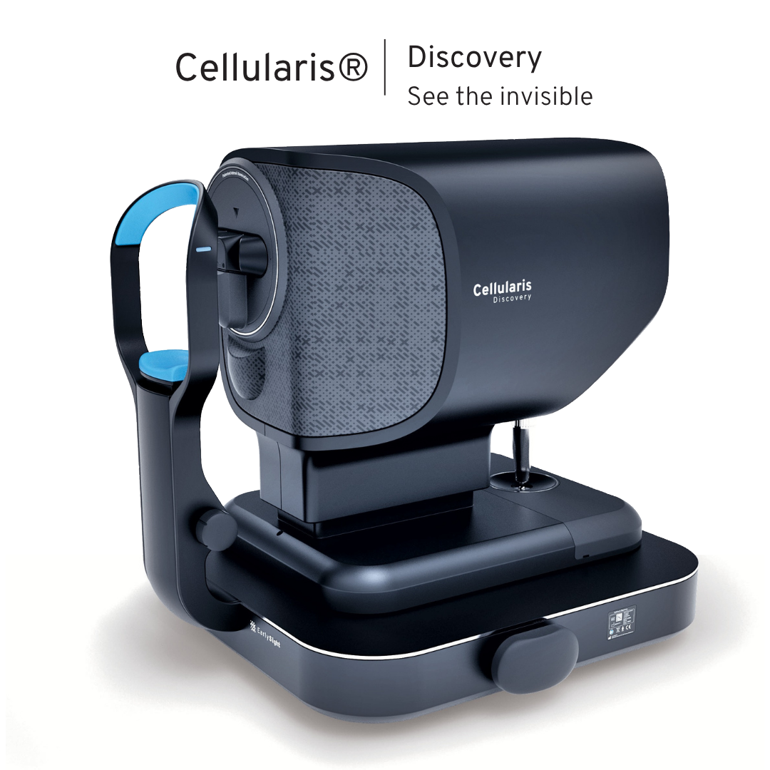 CELLULARIS® Discovery ophthalmic imaging device by EarlySight – advanced retinal camera for cellular-level visualization of the eye.