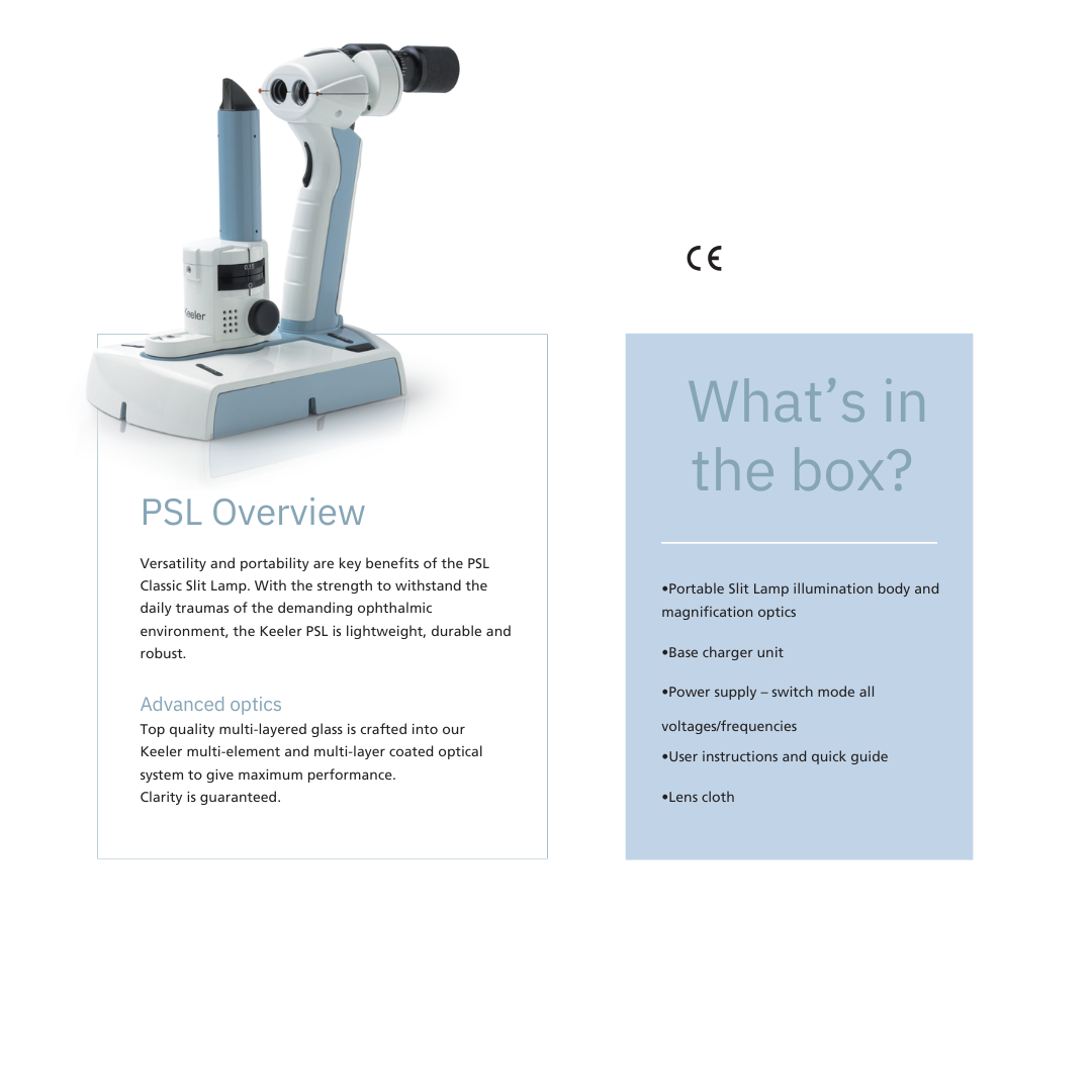 Keeler Portable Slit Lamp PSL classic